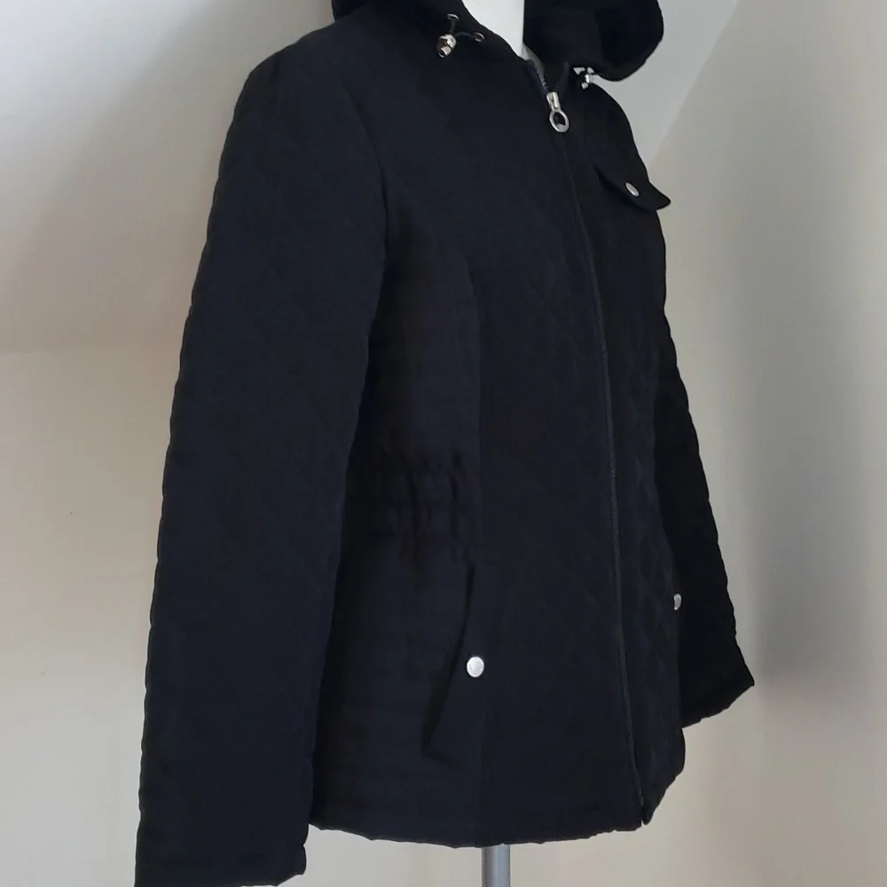 LAUNDRY BY SHELLI SEGAL Women's 3/4 Quilted Lined Hooded Jacket , Medium